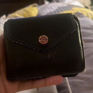 Lodis Black Leather Women's Wallet